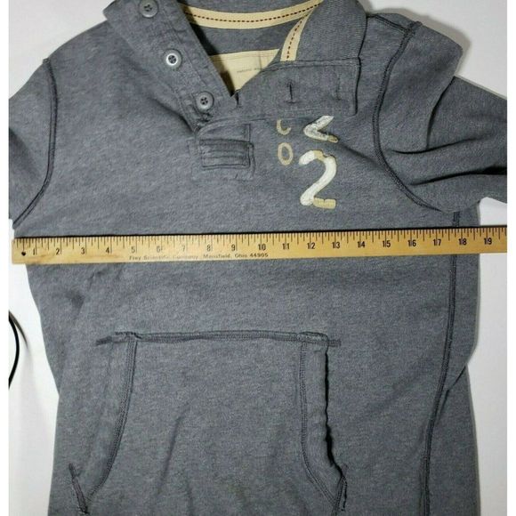 Gray Hollister Long Sleeve Top Sweatshirt M EUC - Picture 4 of 5